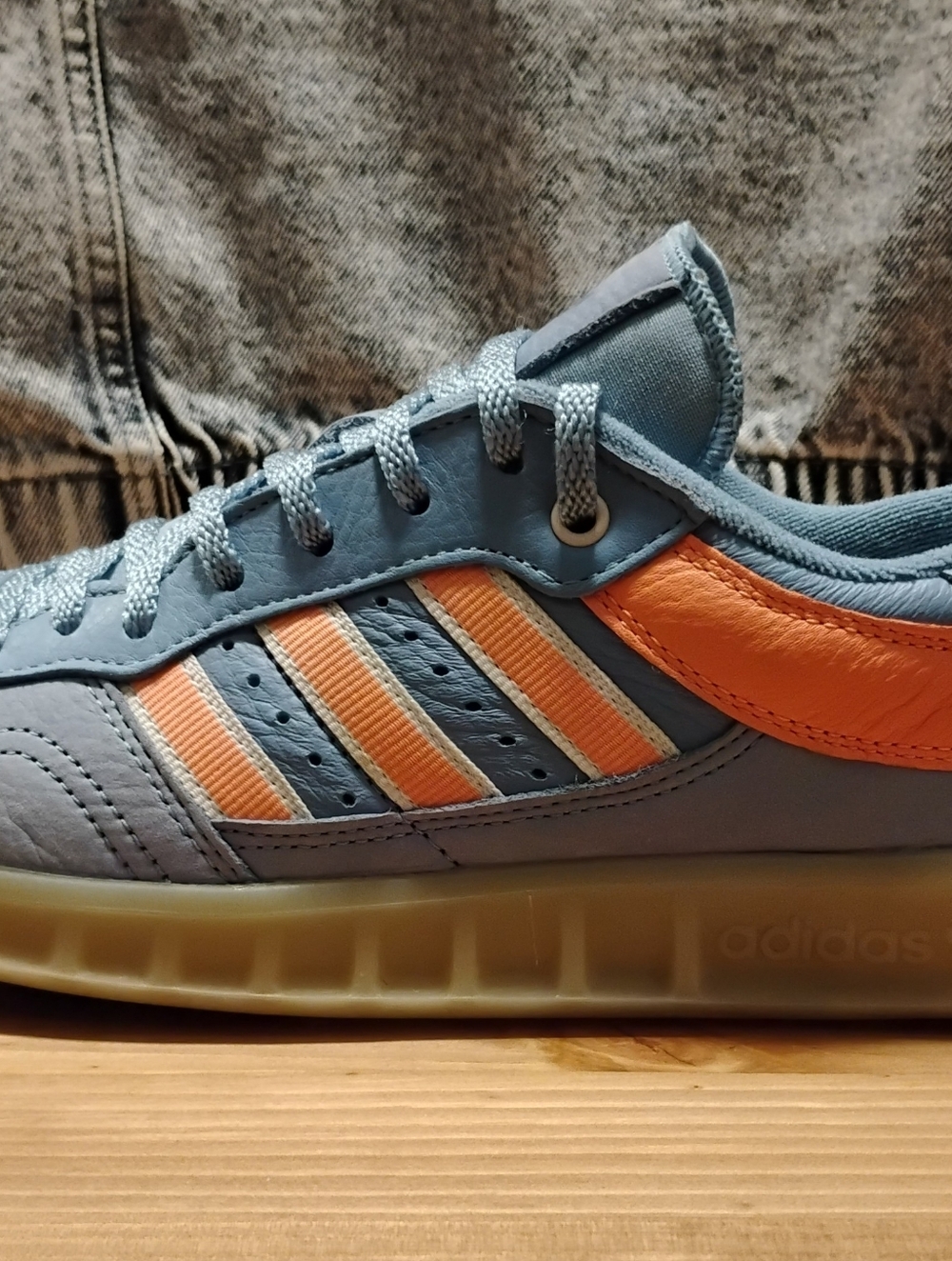 Adidas X Oyster Holdings Handball Top Sneaker Ash Blue Men's Size  9 Unisex - Picture 5 of 11